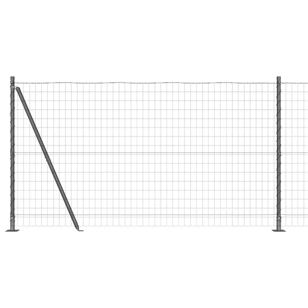 Steel PVC Fence Panel Set Grey 1.2m x 25m with Posts for Garden Boundary Privacy Weather Resistant Outdoor Enclosure