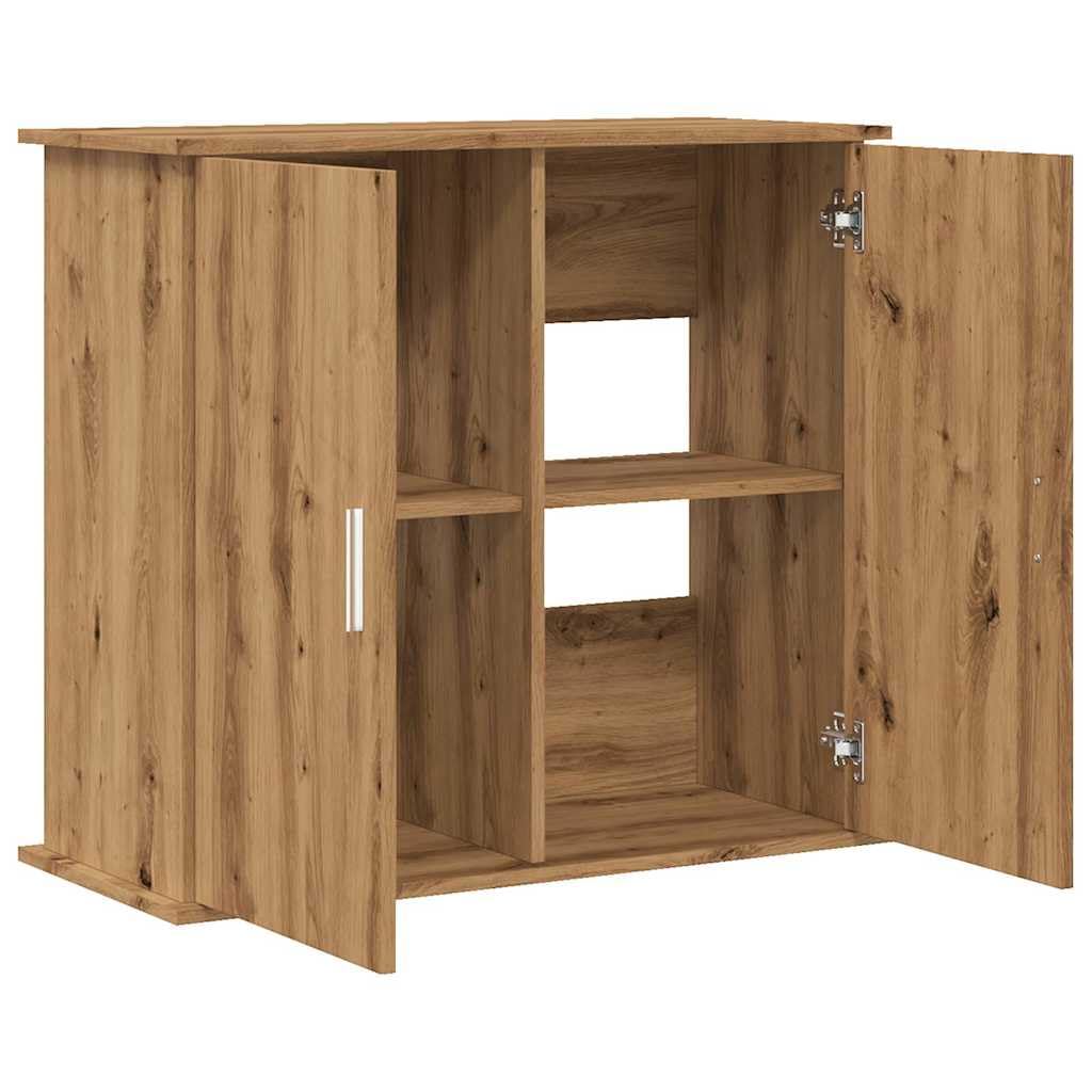Gecheer Aquariumständer Artisan-Eiche 81x36x73 cm Holzwerkstoff Aquarium Unterschrank Aquarienschrank/ 857285