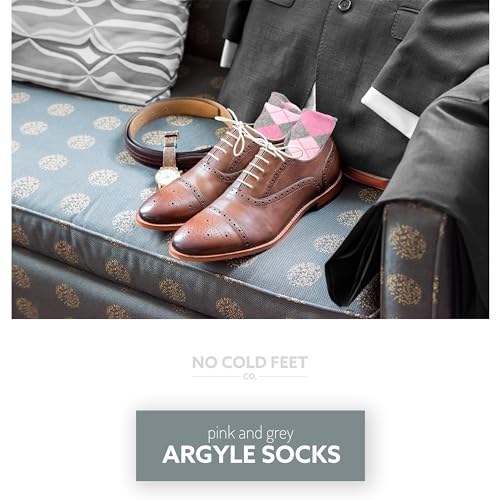 Fun Colorful Pink Novelty Socks for Men for Dress Casual Formal Groomsmen Wedding, One Pair3