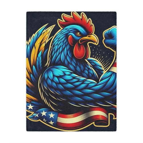 Cozy Fighting Blue Hen Blanket - Delaware State Symbol