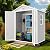 Outdoor Resin Storage Shed with Reinforced Floor, All Weather-Resistant, Plastic Shed for Storing Gardening Tools, Bicycles,Patio Furniture or Lawn Mower, Secure Door Lock (6 * 4.4 FT)