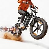 Askmy Electric Bike Fat Tire 20'×4.0'-750/1000W Peak Motor, 48V Battery, 28-30MPH,...