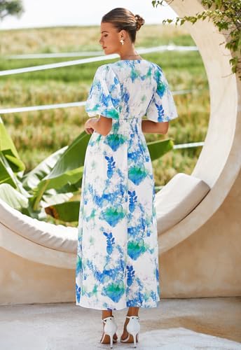 Image of Maxigerui Women's Summer Floral Maxi Dress Spring Wedding Guest Dress 2026