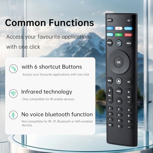 Image of Luyeper Replacement Control for All Vizio Smart TV Remote - No Setup | XRT140 Remote for Vizio E V M D P PX Series, HD, Full HD, 4K, Quantum, Quantum Pro Smart TV