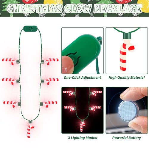 Collier de Noël lumineux LED pour concours de pull moche de fêtes