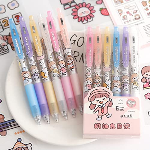 Set de 6 bolígrafos retráctiles de tinta gel negra 0.5 mm miniatura 2