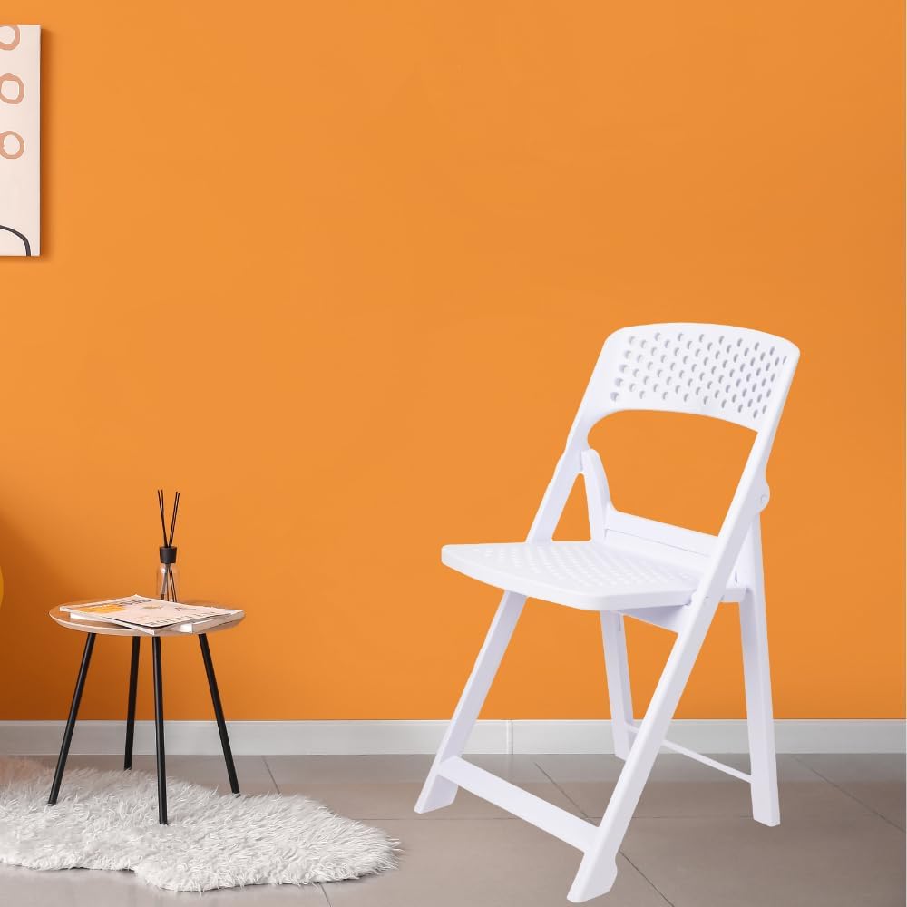 Italica Phoenix Folding Chair/Space Saving Chairs/Folding Chair For Balcony, Garden, Patio/Indoor & Outdoor/Sturdy & Durable Chair For Comfortable Seating (Snow White, Set Of 1 Chairs, Bn) - Plastic (B0CNRYCGJ1) Amazon Price History, Amazon Price Tracker