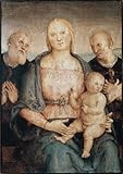 ARTXLXXBN Pinturas Famosas Lienzo Imagen Art Cuadro Lienzo Lady con Bambino e Sant'Ercolano di Perugia di Pietro Perugino para la Decoración del Hogar de la Oficina 60x90cm