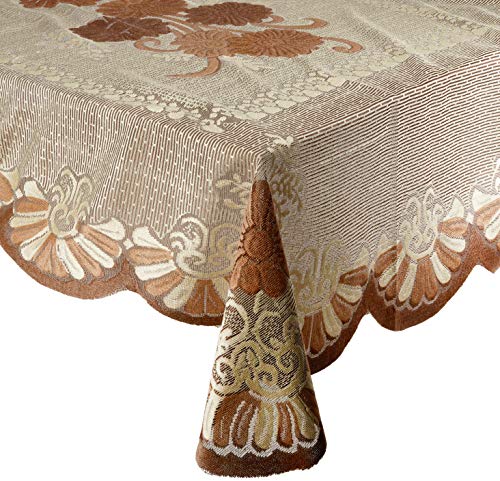 Kuber Industries Floral Cotton 4 Seater Centre Table Cover - Brown (B07HRDSW7P) Amazon Price History, Amazon Price Tracker