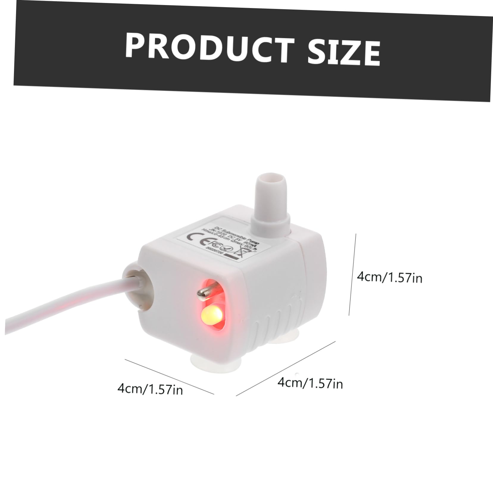 Bomba de Repuesto para Fuente de Agua de Gatos 5v1a Luz | Abs Blanco, Sumergible para Dispensador de Mascotas, Incluye Cable Usb, Uso en Hogares y Tiendas
