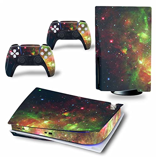 Sin Espuma Y Sin Burbujas Para PS5 Skin Disc Edition & Digital Console And Controller Vinyl Cover Skins Wraps Scratch Resistant, Compatible Con Para 171701(Digital Edition)