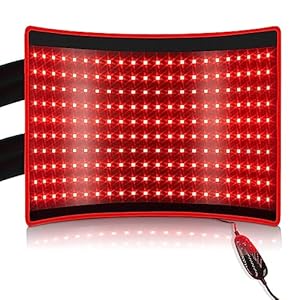 Bestqool Red Light Therapy for Body & Muscle Pain, 660nm Red Light & 850nm Infrared Light, Large Pads Belt Wearable Wrap, Infrared Therapy for Feet Knee Back Waist Pain.36W