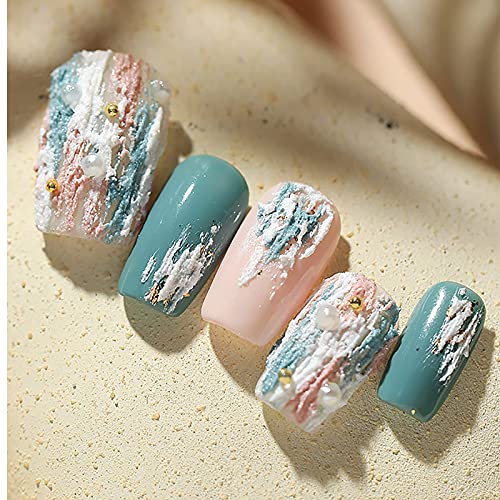 Hacaus 6Pcs 3D Carving Gel Nail Art Plaster Nail Gypsum Gel Sand Texture Uv Gel Polish Nail Design Creative No Need Top Coat Sculpture Nail Gel Set #TOP3