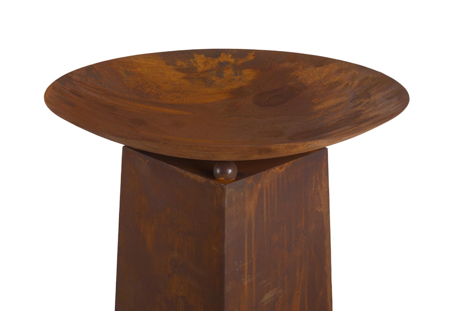 ecosoul Donica na rośliny, duża, kwadratowa, stożkowa, do sadzenia, metalowa, rdza, pojemnik, statuetka dekoracyjna, 75 cm