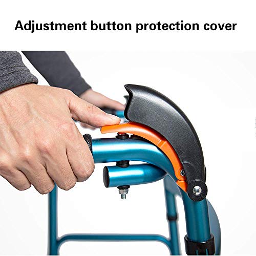 Déambulateur avec siège roues et chaise de transport pliante - 5