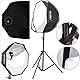 Godox 32 Zoll / 80cm Achteckige Softbox - Portabler Reflektor Schirm für Speedlite Studio Blitz Monolight Kamerablitz Blitzgerät Portrait - Mit Tragetasche