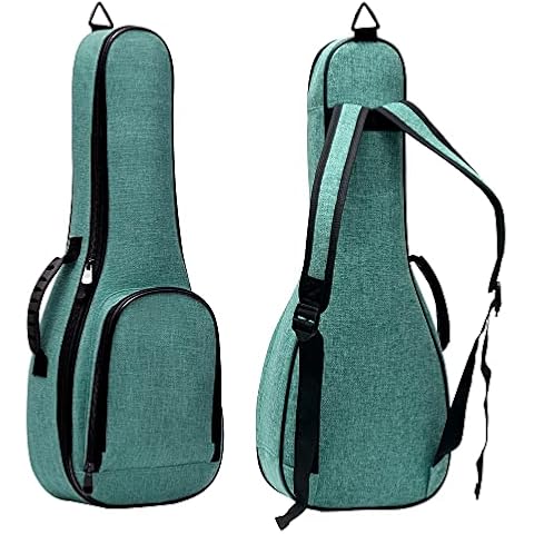 Deviser ukulele case Backpack 12MM Thick Padding ABS Handles uke case 26/27 inch Tenor ukulele gig bag with 3 Felts Picks Sea Blue Cover
