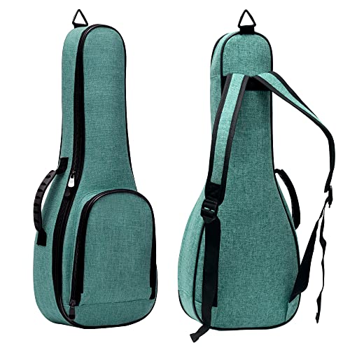 Devisev Deviser Ukulele Case Backpack 12Mm Thick Padding Abs Handles Uke Case 26/27 Inch Tenor Ukulele Gig Bag With 3 Felts Picks Sea Blue cover