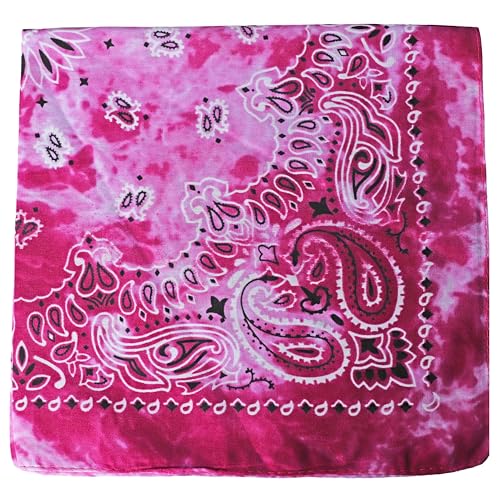 Motique Accessories Modern Tie Dye Bandana (Magenta)