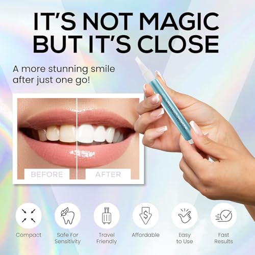 Image of Venus Visage Teeth Whitening Pen (1 Pack) - Effective Teeth Whitening Gel - 10+ Uses - Professional Formula - Mint Flavor - No Sensitivity