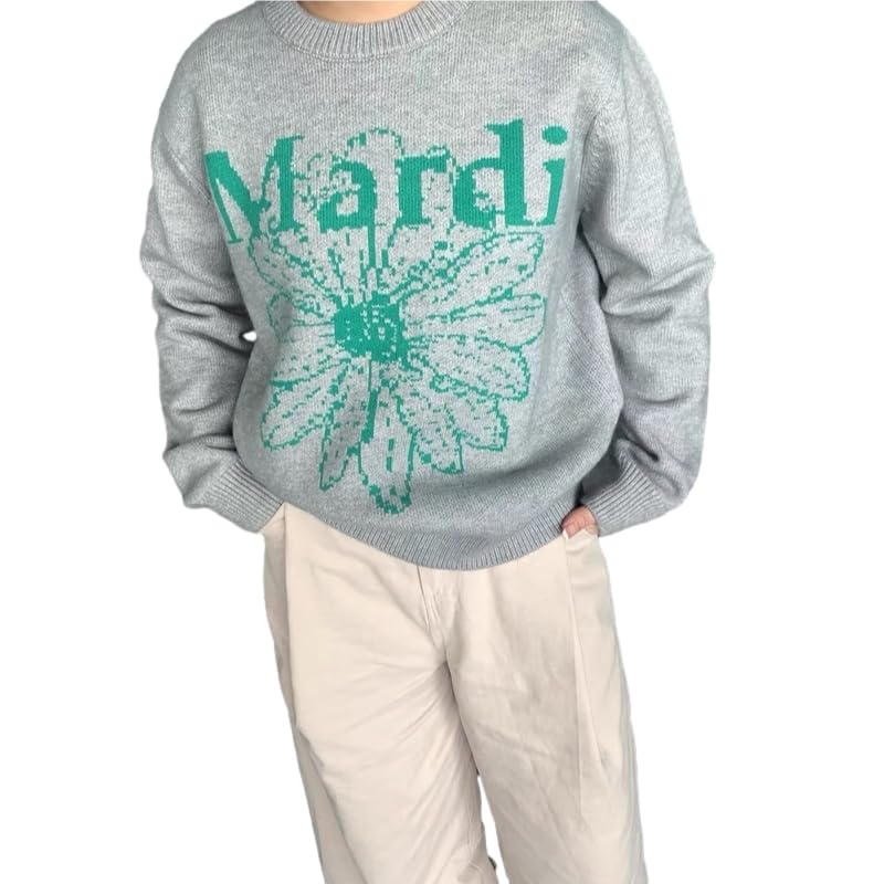 Amazon.co.jp: 韓国 mardi mercredi 大きいデイジーフラワーセーター 