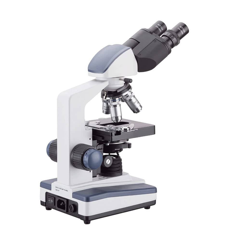 Microscopio Composto binoculare da Laboratorio a LED 40X-2500X con Stadio 3D