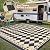 HUGEAR Outdoor Rug for Patios Clearance,Waterproof Mat,Large Outside Carpet,Reversible Plastic Straw Camping Rugs,Rv,Porch,Deck,Camper,Balcony,Backyard (8x10,Checkered/Black&Beige)