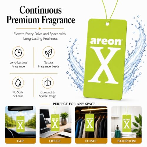 Image of AREON X Mountain Fresh Paper Hanging Car Air Freshener - Pack of 12