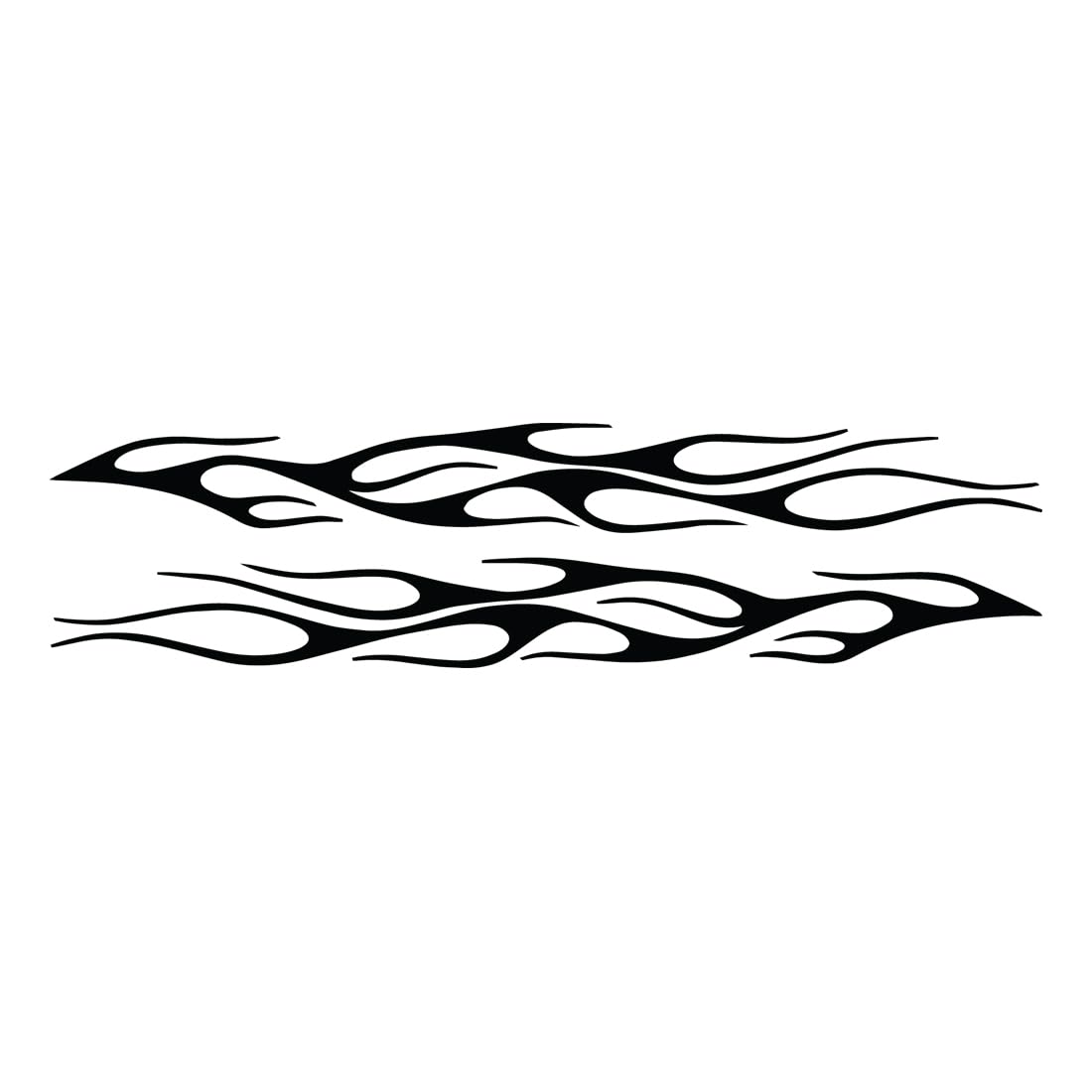 Flame Stripe Racing 4 (Black) (Set of 2) Premium Waterproof Vinyl Decal Stickers for Laptop Phone Accessory Helmet Car Window Bumper Mug Tuber Cup Door Wall Decoration