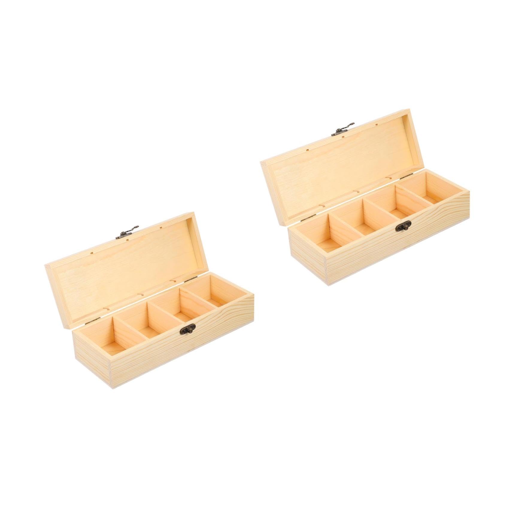 Boîte de rangement en bois rétro pour bijoux bagues pendentifs coffret bois avec couvercle