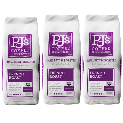 PJ's Coffee French Roast Molido Pack 3 x 12 oz miniatura 1