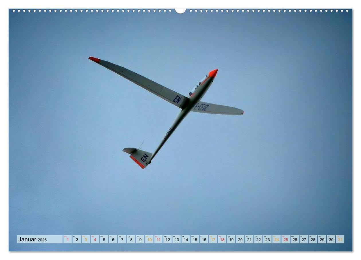 Segelfliegen - wie ein Vogel (hochwertiger Premium Wandkalender 2026 DIN A2 quer), Kunstdruck in Hochglanz: Segelfliegen - lautlos durch die Lüfte ... der Sonne entgegen. (CALVENDO Technologie)