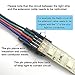 SUPERNIGHT 10 Pack 4 Pin LED Connector for Waterproof 10mm RGB 5050 LED Strip Lights, Strip to Wire Quick Connection Without Stripping, Include UL Listed 16.4ft 22 Gauge 4 Conductor Extension Cable