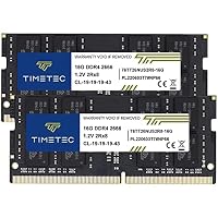 Timetec 32 GB Kit (2x16 GB) DDR4 2666 MHz (PC4-2666V) PC4-21300 SODIMM – Non-ECC Unbuffered, 260-Pin, 1,2 V, CL19, Speichermodul für Laptops, Mini-PCs und All-in-One-Computer – Ansicht 9