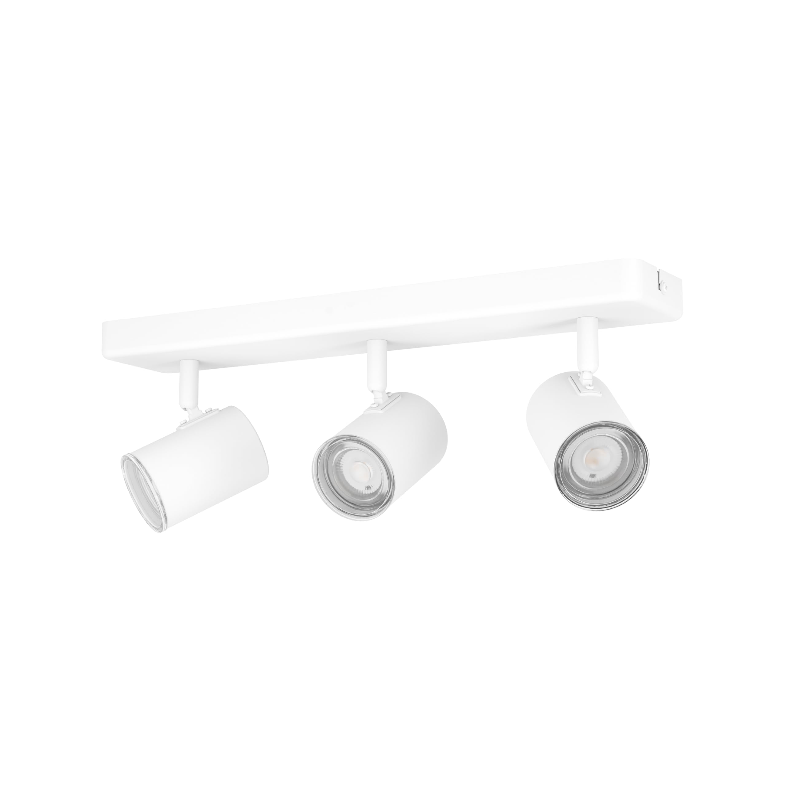 Eglo Spotlight bar Consuma 1, Bathroom Light Fitting with 3 Flexible Spots, Ceiling lamp Kitchen Made of White Steel, GU10 Socket, IP44
