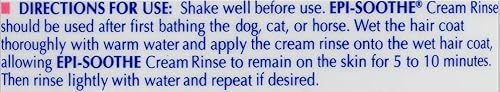 Miniatura 3 de Virbac Epi-Soothe Cream Rinse - Acondicionador para mascotas, para perros, gatos y caballos (16 onzas), para pieles secas o sensibles