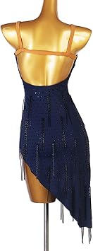 Women's Latin Dance Dress Fringe Tango Ballroom Performance Clothing Shiny Rhinestone Competition Costumes for Samba