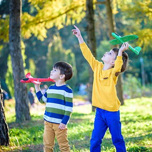 Sinwind 4 Stück 35cm Segelflugzeug, Flugzeug Spielzeug Kinder Schaum Segelflugzeug, Manuelles Wurfspiel, Spaß, Herausforderung, Modell Schaum Flugzeug, Geburtstagsgeschenk, Jungengeschenk