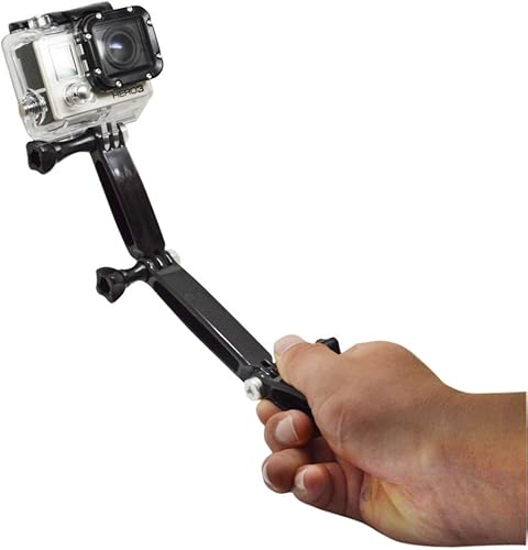 Miniatura 7 de Brazo de extensión para GoPro, 3 en 1, extensor de montaje de brazo pivote ajustable, agarre de mano monopod compatible con todas las cámaras GoPro