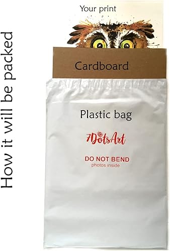 Miniatura 4 de 7Dots Art. Divertidos perros con instrumentos musicales. Impresión artística de acuarela, 8 x 10 pulgadas en papel de arte fino, sin marco.