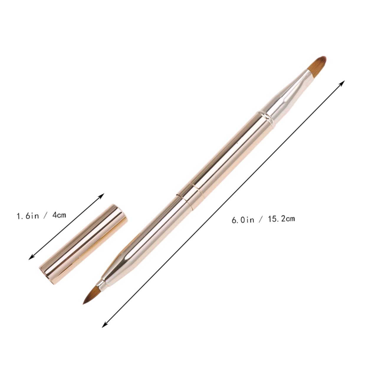LIFKOME 1Pc Dual Ended Lip Brush Applicator for Makeup Retractable Lipstick Gloss Wand Tool for Lip Gloss Liquid Cosmetics Compact Easy to Carry