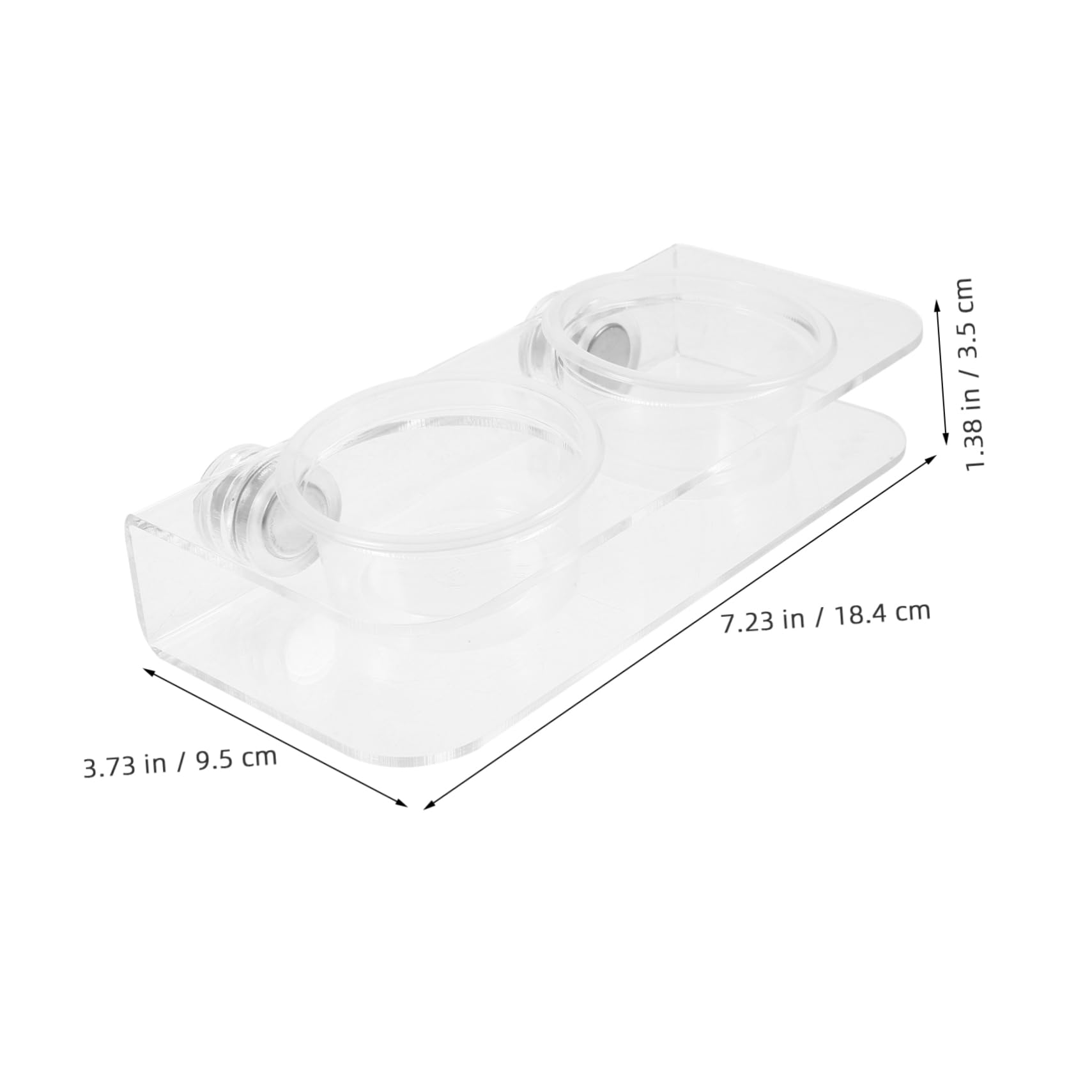 INOOMP 4juegos Contenedor De Alimentación Magnético para Reptiles Comedero y Bebedero De Transparente para y Pequeños Reptiles Incluye Tazas Fácil De Limpiar y Duradero