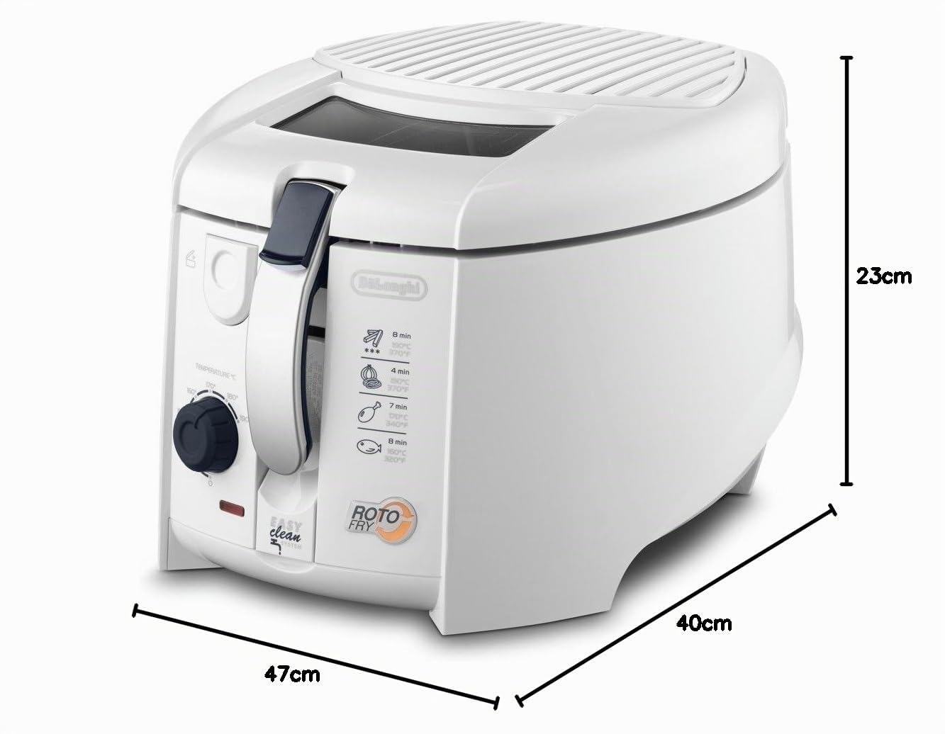 Delonghi F28311 Friteuse 1800 W 1 kg 1.2 L- Système Easy Clean, Blanc