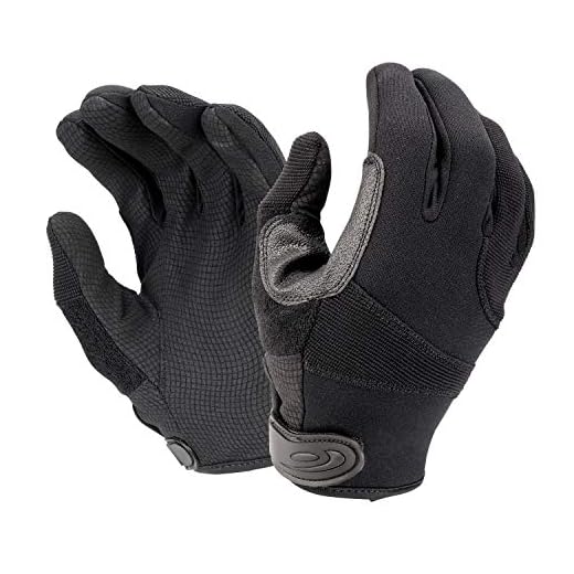 HATCH StreetGuard Cut Resistant Tactical Police Duty Glove with Dyneema, Black, Large