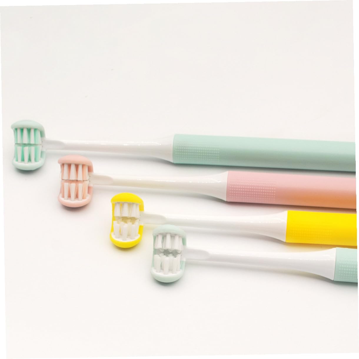 Alipis Spazzolino da Denti per Pulizia Orale Completa a 3 Lati Setole Morbide per Adulti Design Avvolgente in Pp Leggero e Comodo da Impugnare