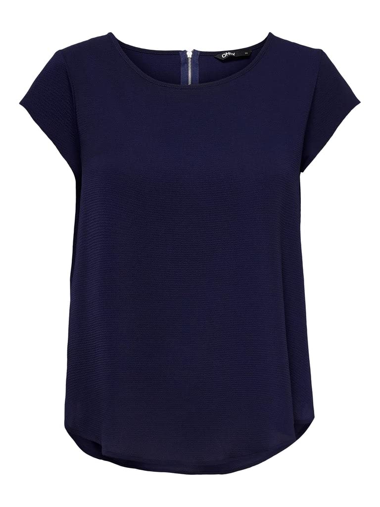 Only Women's ONLVIC S/S Solid TOP NOOS PTM T-Shirt, Evening Blue, 38