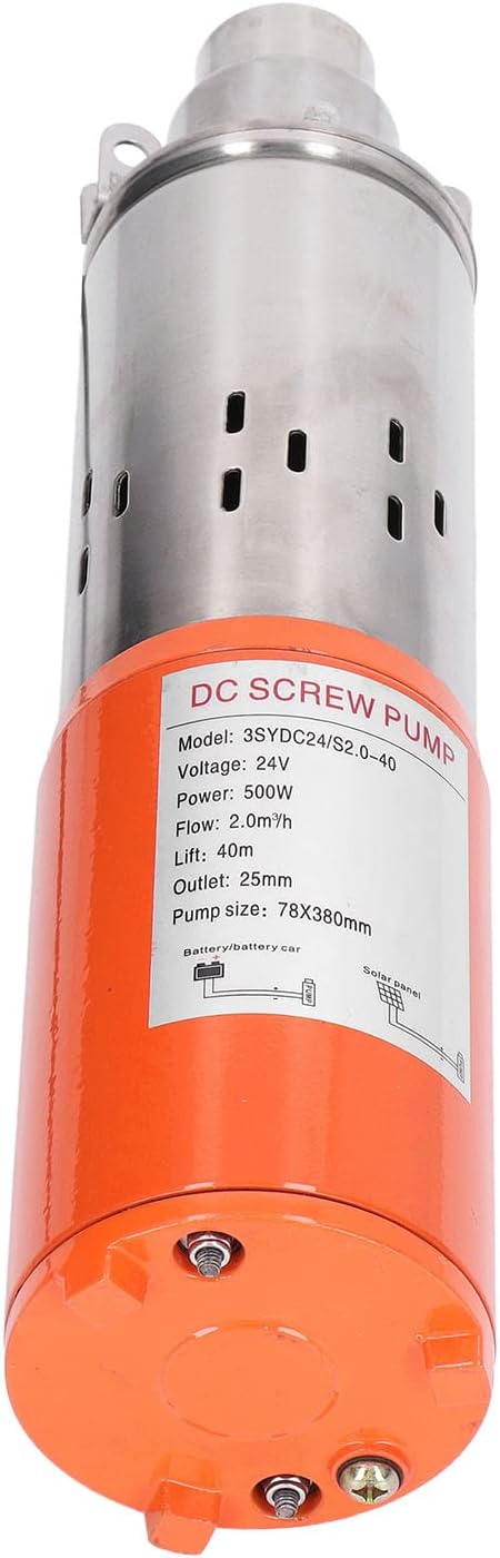 3SYDC24S2.040 DC Solar Pump, DC 24V 500W Submersible Pump, Pump, for Mining Engineering, Farmland Irrigation