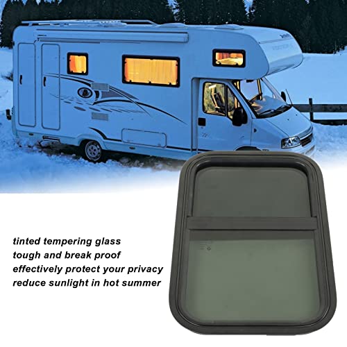 Teardrop Style RV Privacy Sunshade Window - Horizontal Vertical Slide Trailer Window with Screen, 590x390mm by Oreb - Image 4