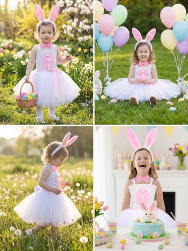 Disfraz completo Bunny para niñas 8-9 años blanco miniatura 5