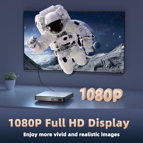 Desobry DVD Player für Fernseher, DVD-Player mit USB/TF-Eingängen, HDMI Wird mit HDMI/RCA-Kabel geliefert, Region Free, Fehlerkorrektur, Rauschunterdrückung